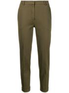 Antonelli High Rise Cropped Trousers - Green