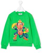 Moschino Kids Monkey Sweatshirt, Girl's, Size: 12 Yrs, Green