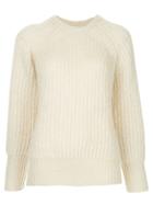 Le Ciel Bleu Cable Knit Jumper - White