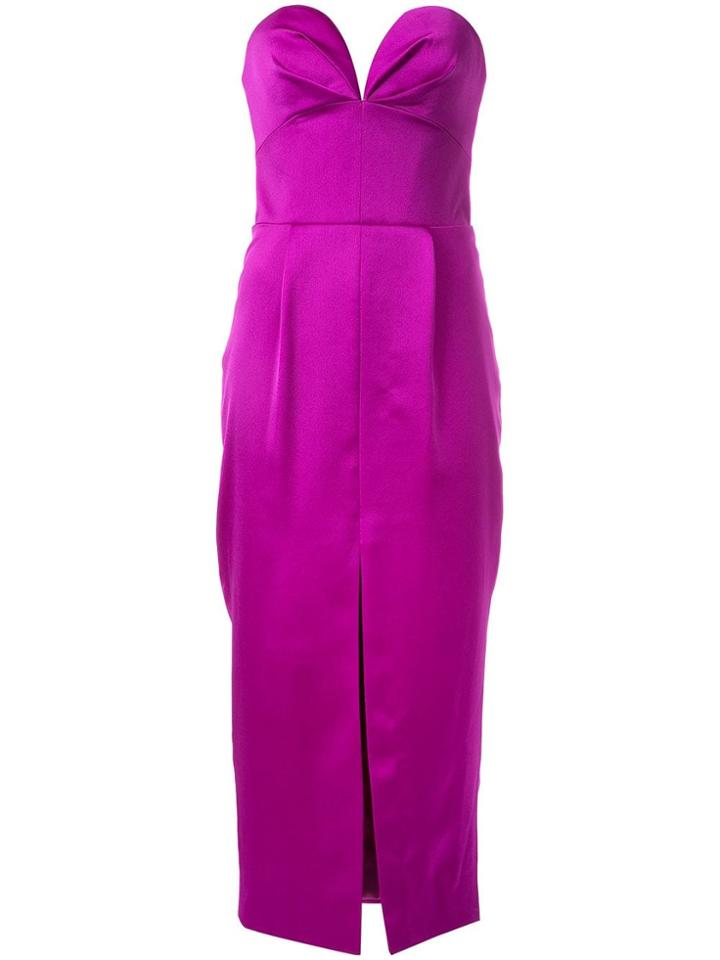 Rasario Strapless Midi Pencil Dress - Purple