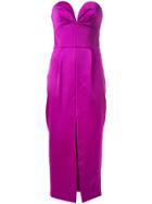 Rasario Strapless Midi Pencil Dress - Purple
