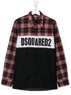 Dsquared2 Kids Teen Logo Printed Shirt - Black