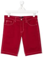 Harmont & Blaine Junior Basic Denim Shorts - Red