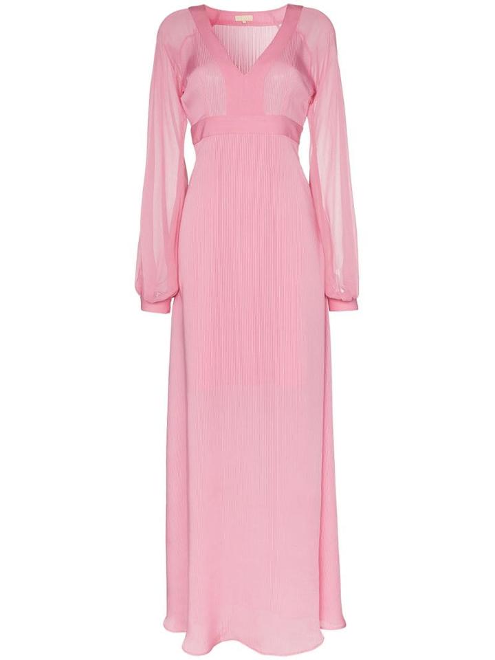 Bytimo V-neck Empire Maxi Dress - Pink