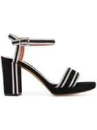 Bally Contrast Striped Trim Sandals - Black