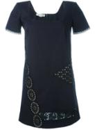 Stella Mccartney Anglaise Broderie Dress, Women's, Size: 38, Blue, Cotton/spandex/elastane/silk