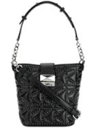 Karl Lagerfeld K/kuilted Studs Bucket Bag - Black