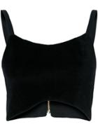 Tu Es Mon Trésor Cropped Top - Black