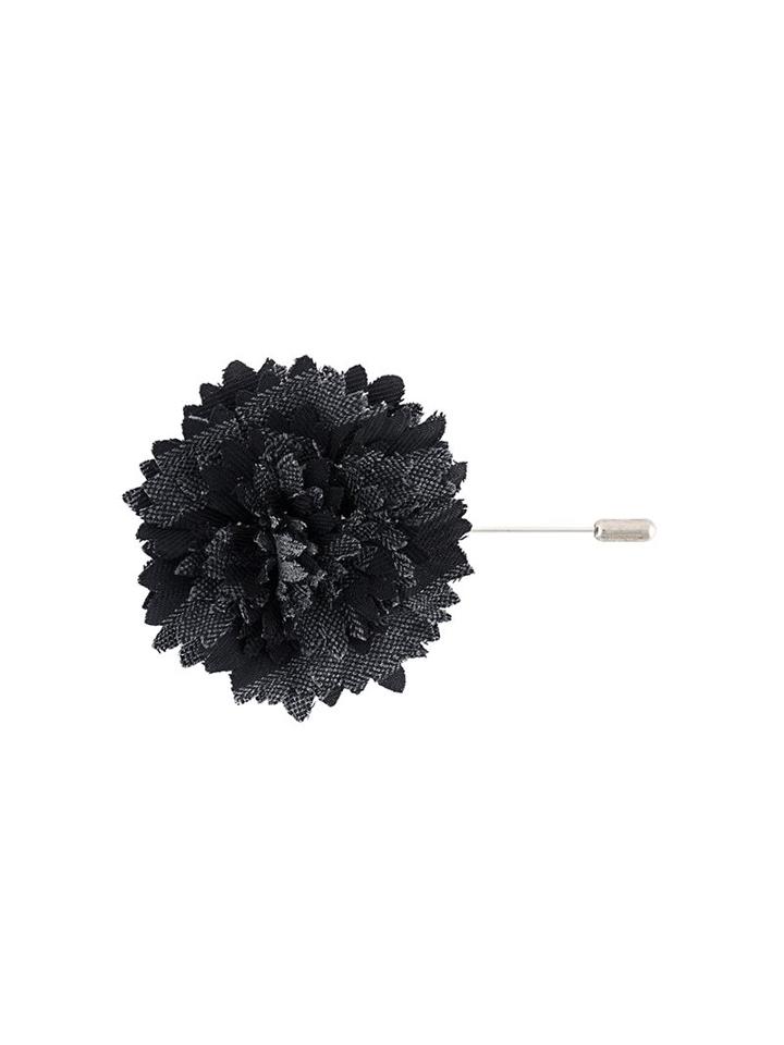 Lanvin Flower Pin, Men's, Black