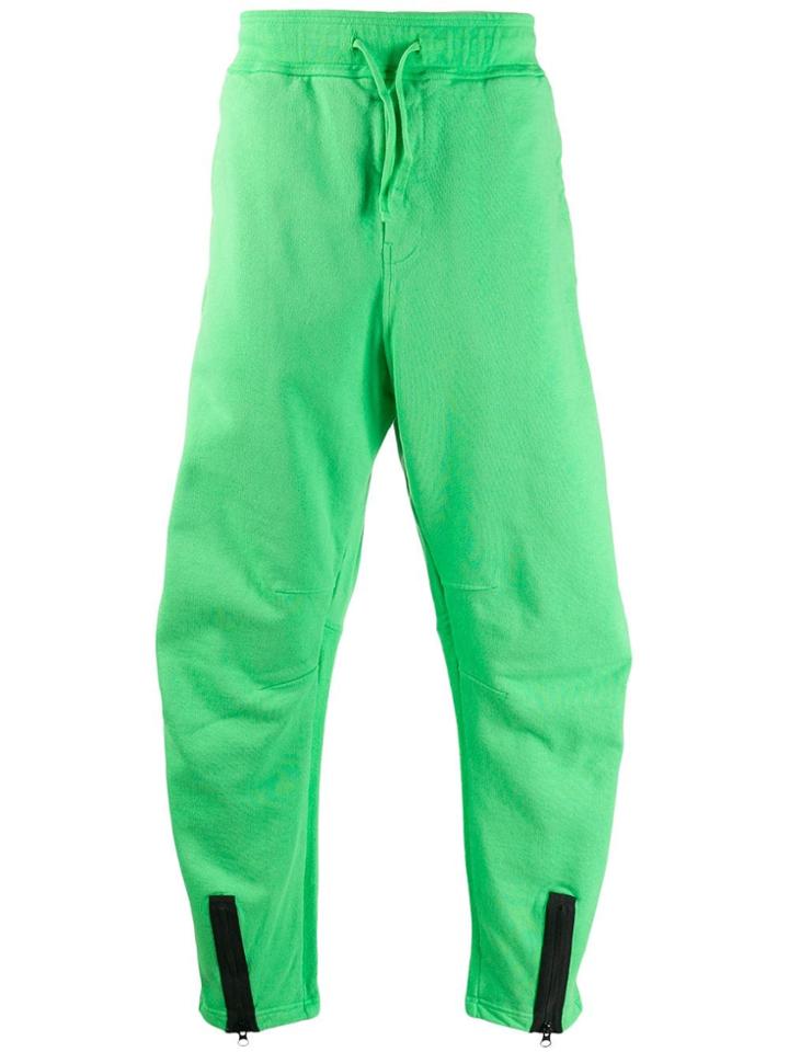 Stone Island Shadow Project Zip Detail Drawstring Joggers - Green