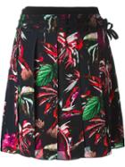 Proenza Schouler Pleated Floral Skirt, Women's, Size: 6, Black, Silk