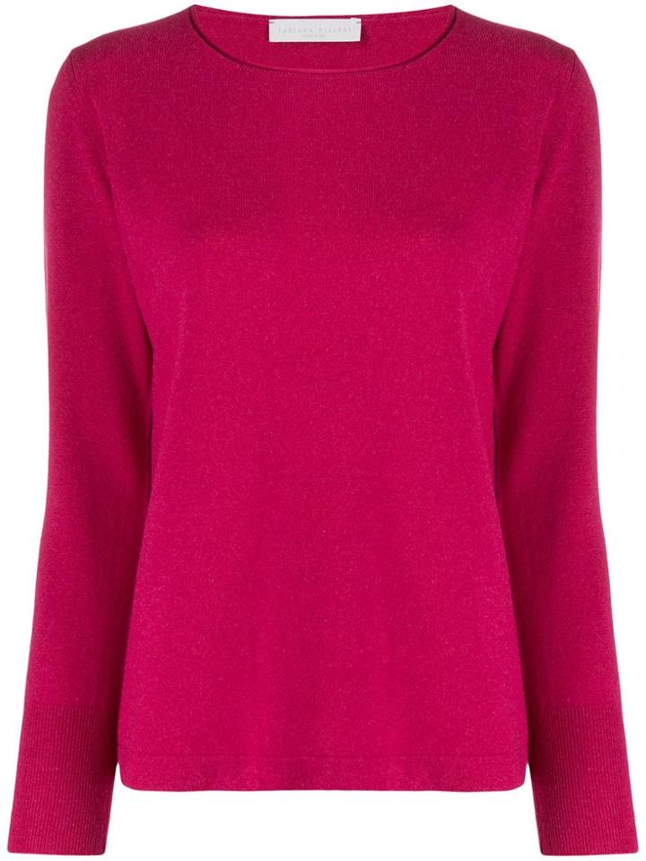 Fabiana Filippi Round Neck Slim-fit Jumper - Pink