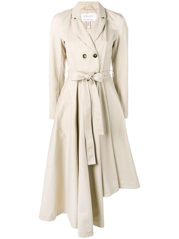 Milla Milla Asymmetric Trench Coat - Neutrals