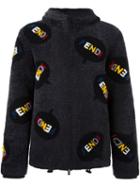 Fendi All-over Fendi Hooded Jacket, Men's, Size: 48, Black, Goat Fur/lamb Skin