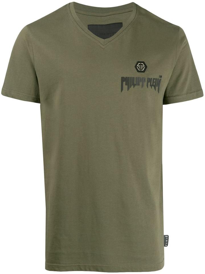 Philipp Plein Statement V-neck T-shirt - Green