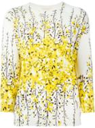 Giambattista Valli Floral Print Fine Knit Sweater