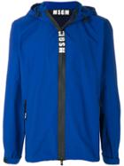 Msgm Lightweight Hooded Jacket - Blue