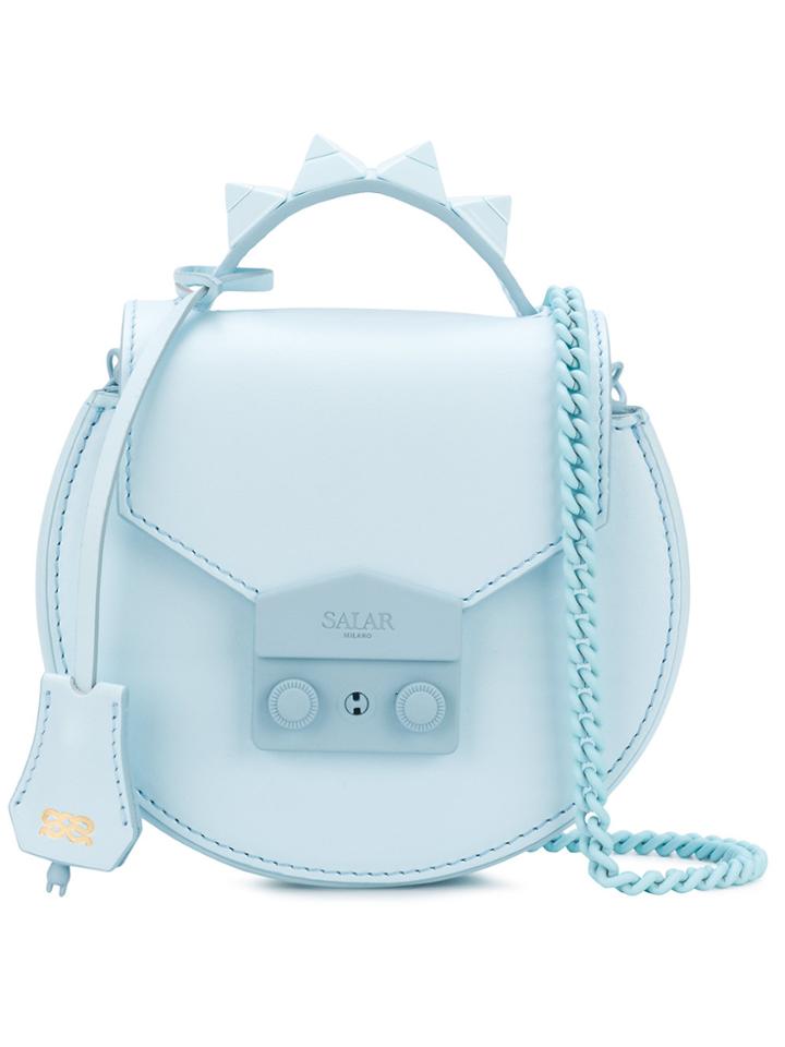 Salar Studded Handle Bag - Blue