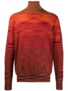 Missoni Striped Turtleneck Sweater - Orange