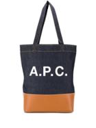 A.p.c. Denim Style Tote Bag - Blue