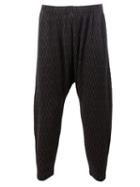 Homme Plissé Issey Miyake Loose-fit Cropped Trousers, Men's, Size: 2, Black, Polyester