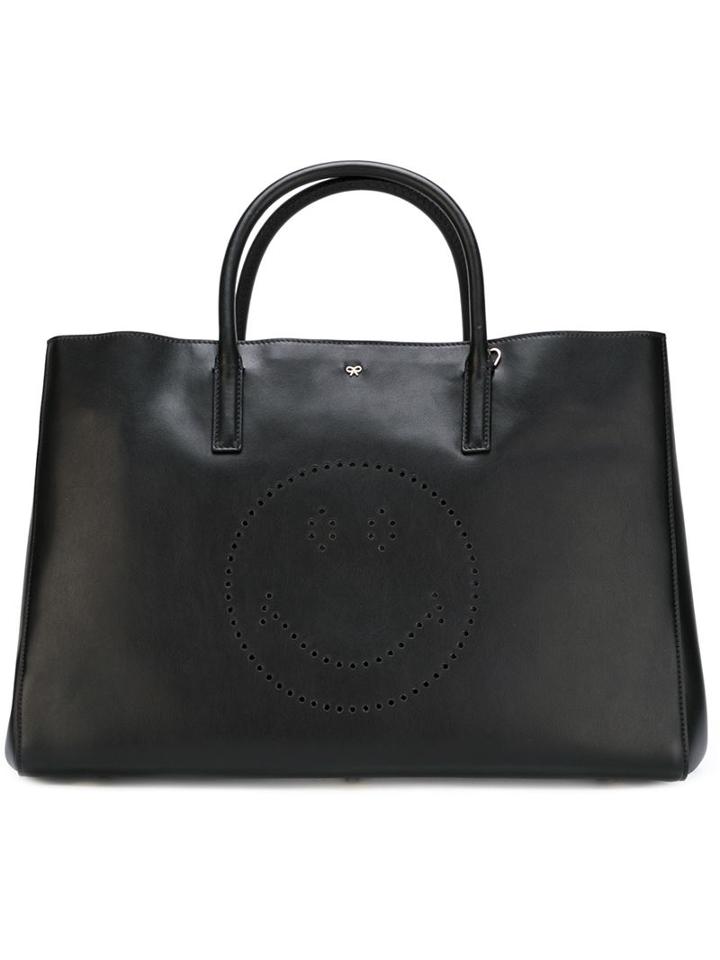 Anya Hindmarch Perforated Smiley Face Tote