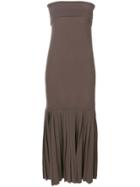 Romeo Gigli Vintage Strapless Dress - Brown
