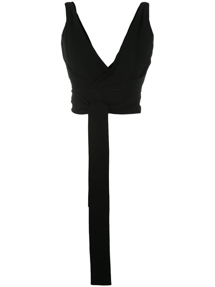 Dsquared2 Plunge Crop Top - Black