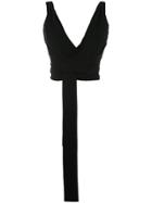 Dsquared2 Plunge Crop Top - Black