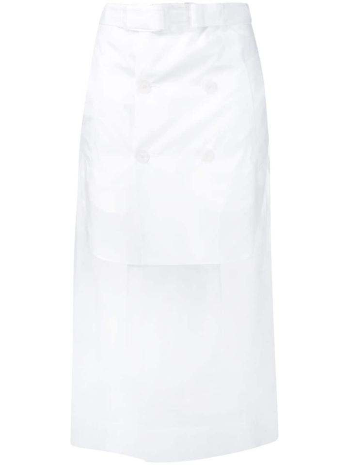 Maison Margiela Sheer Panel Skirt - White