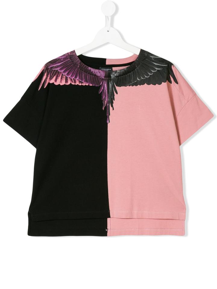 Marcelo Burlon County Of Milan Kids Wings Print T-shirt - Pink &