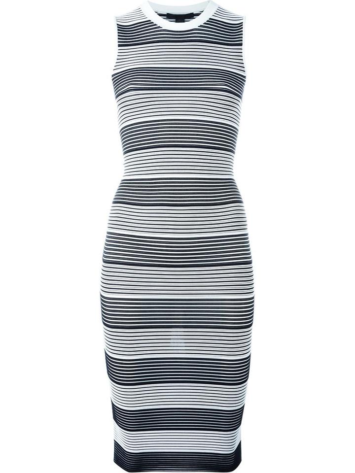 Alexander Wang Striped Dress, Women's, Size: Small, Black, Nylon/spandex/elastane