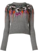 A.f.vandevorst Slim-fit Embroidered Knitted Top - Grey