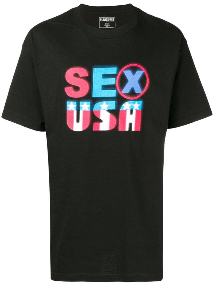 Pleasures Sex Usa Print T-shirt - Black