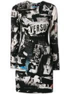 Versus Printed Short Dress - Black