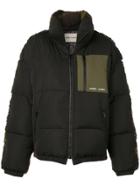 Sandy Liang Camouflage Shearling Coat - Black