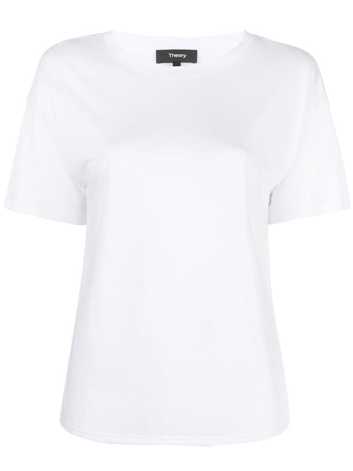 Theory Plain Panelled T-shirt - White