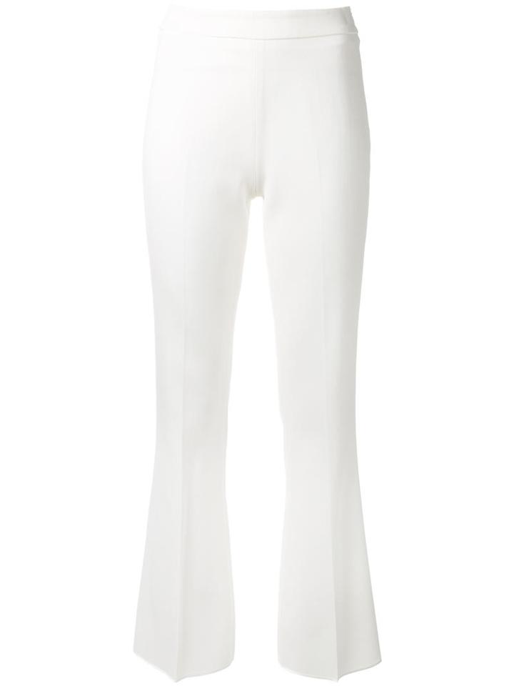 Giambattista Valli Tailored Flared Trousers, Women's, Size: 40, White, Cotton/viscose/spandex/elastane/acetate