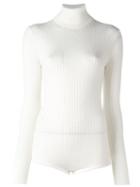 Courrèges Turtleneck Pullover, Women's, Size: 4, White, Merino