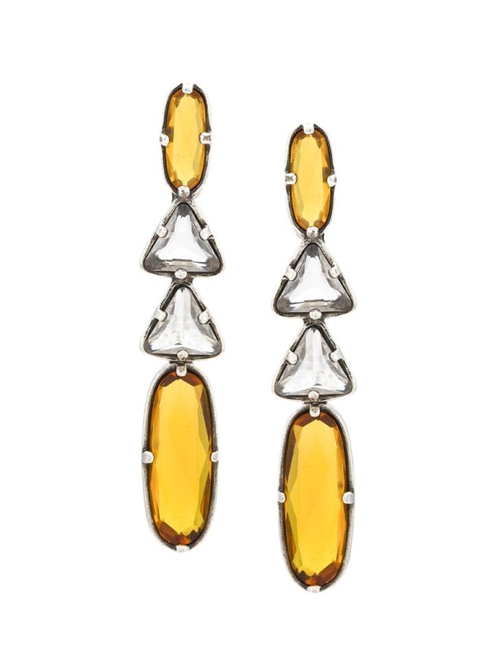 Camila Klein Embellished Earrings - Silver