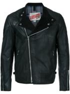 Addict Clothes Japan Vintage Style Waxed Biker Jacket - Black