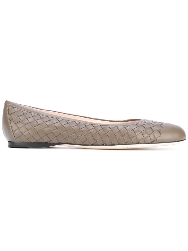 Bottega Veneta Intrecciato Ballerinas - Nude & Neutrals