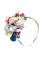 Moschino Kids Graffiti Flower Headband, Girl's, White