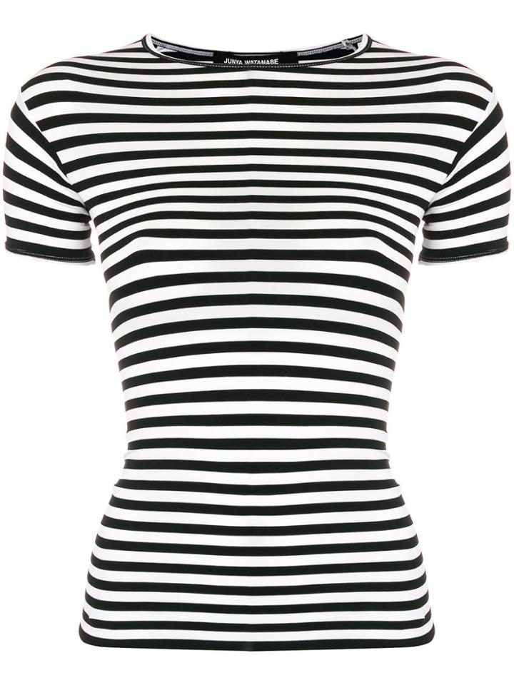 Junya Watanabe Slim Fit Striped T-shirt - Black