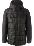 Moncler 'blais' Padded Jacket, Men's, Size: 2, Grey, Feather Down/polyamide/wool