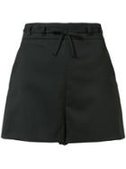Red Valentino High Rise Tailored Shorts - Black