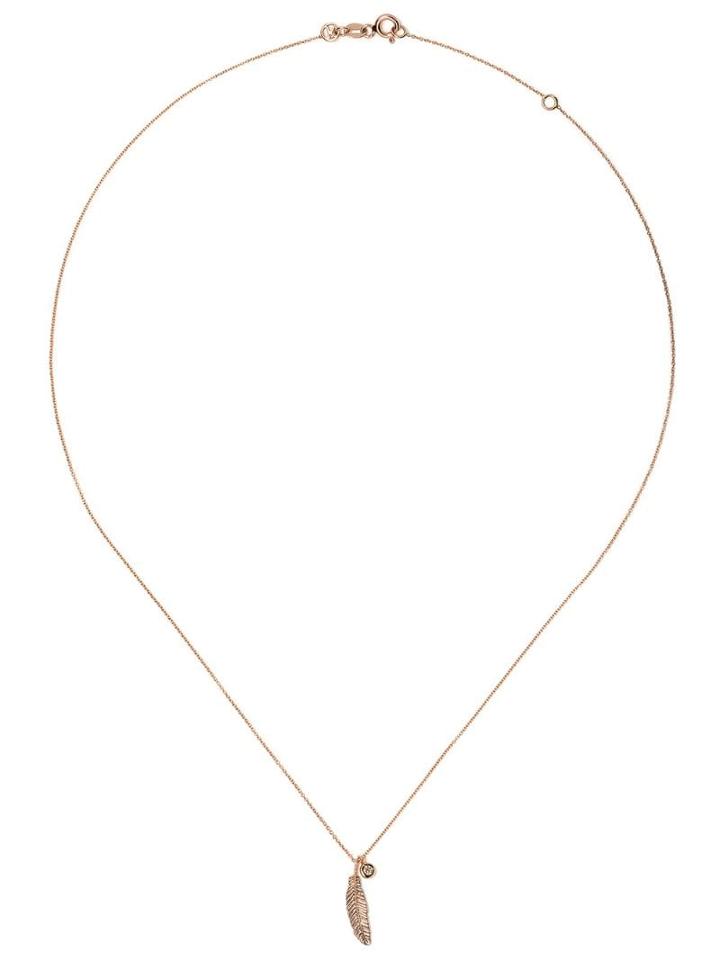 Kismet By Milka 14kt Rose Gold Mini Raven Diamond Necklace