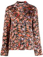 Derek Lam 10 Crosby Long Sleeve Paisley Print Pajama Shirt - Black