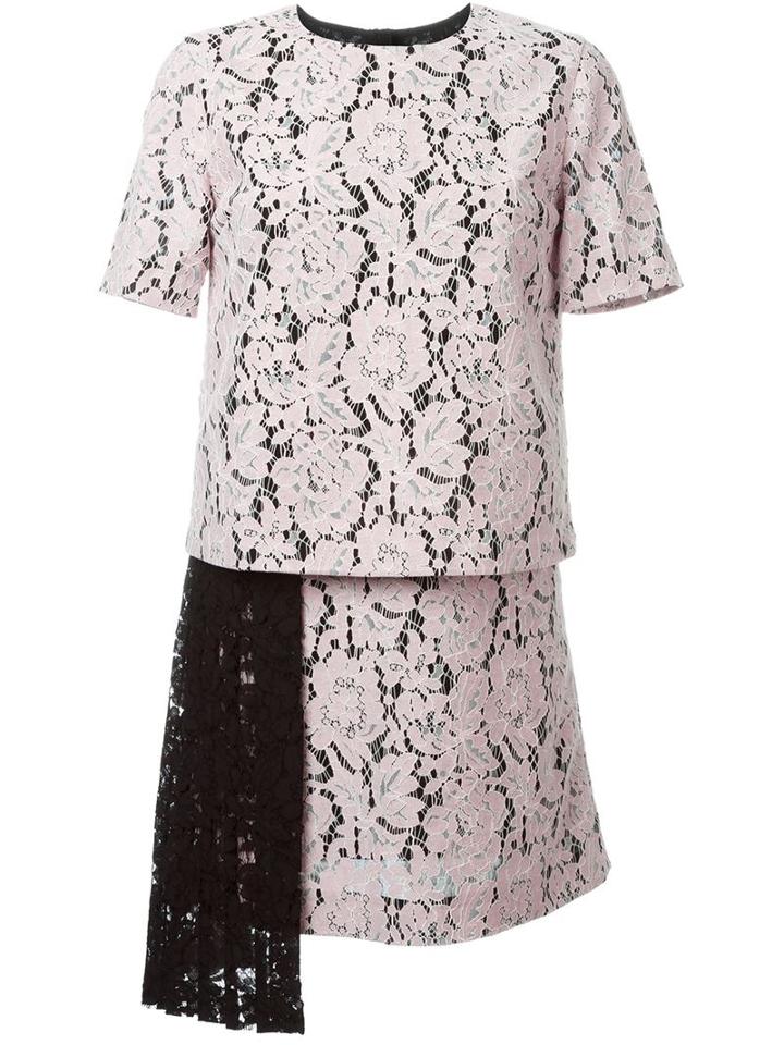 Msgm Contrast Panel Lace Dress