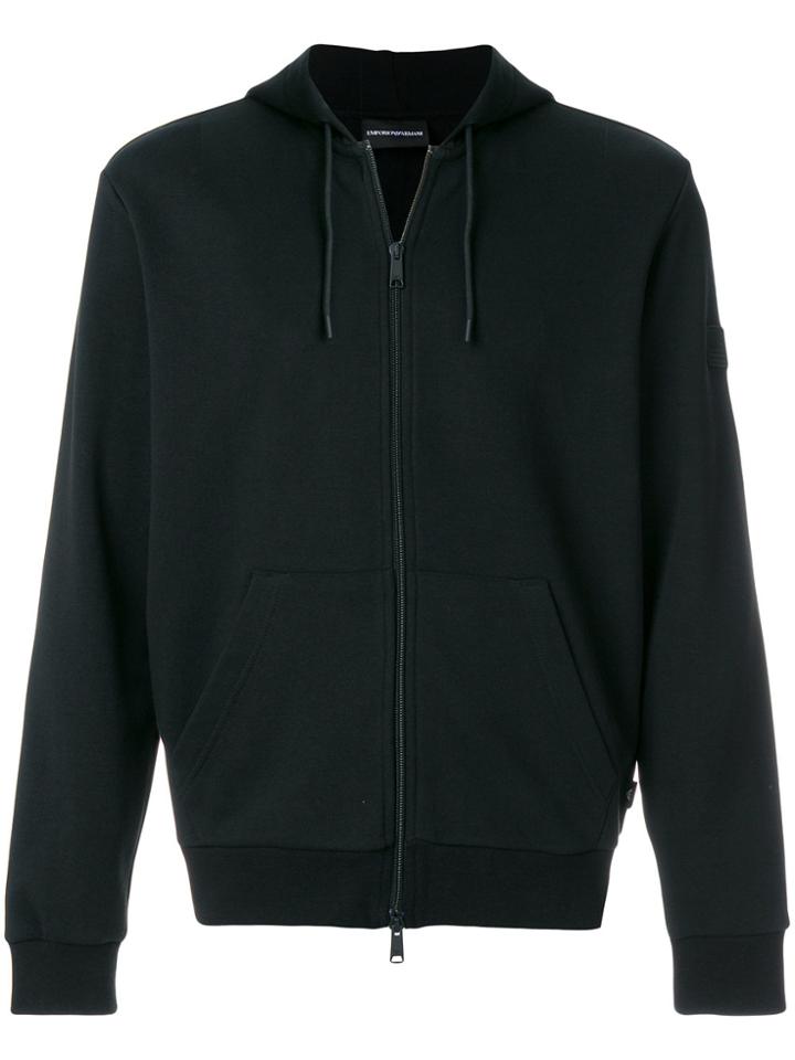Emporio Armani New York Print Hoodie - Black